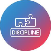 Discipline Line Gradient Circle Background Icon vector