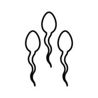 Sperm icon in line style design isolated on white background. Editable stroke. vector