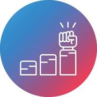 Motivation Line Gradient Circle Background Icon vector