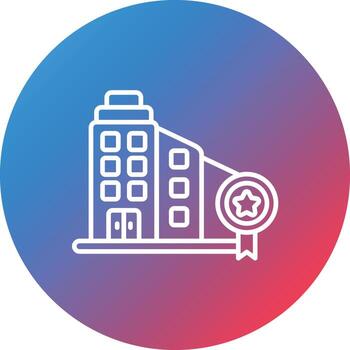 Ownership Line Gradient Circle Background Icon vector