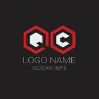 QC logo design vector