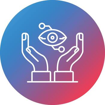 Concept Line Gradient Circle Background Icon vector