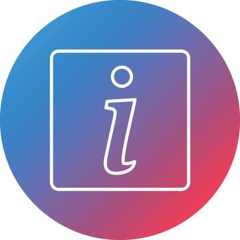 Information Line Gradient Circle Background Icon vector