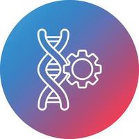 Genetic Engineering Line Gradient Circle Background Icon vector