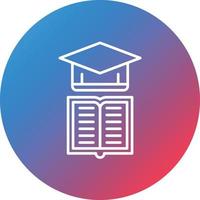 Education Line Gradient Circle Background Icon vector