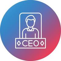 CEO Line Gradient Circle Background Icon vector