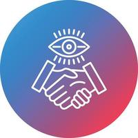 First Impression Line Gradient Circle Background Icon vector