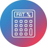 Body Fat Percentage Line Gradient Circle Background Icon vector