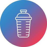 Protein Shake Line Gradient Circle Background Icon vector