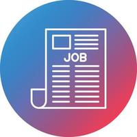 Job Ad Line Gradient Circle Background Icon vector