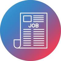 Job Ad Line Gradient Circle Background Icon vector