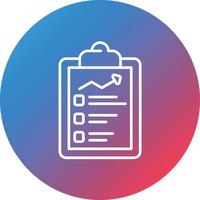 Progress Tracking Line Gradient Circle Background Icon vector