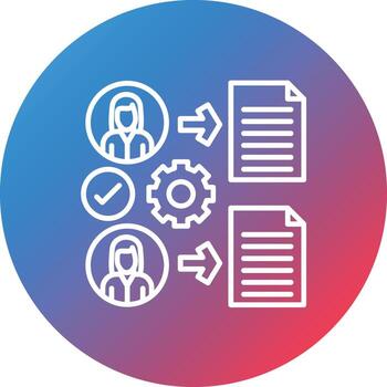Onboarding Line Gradient Circle Background Icon vector
