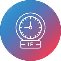 Intermittent Fasting Line Gradient Circle Background Icon vector