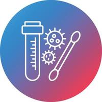 PCR Test Line Gradient Circle Background Icon vector