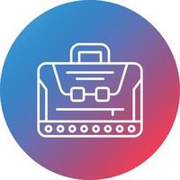 Suitcase Line Gradient Circle Background Icon vector