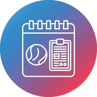 Sports and Activities Line Gradient Circle Background Icon vector