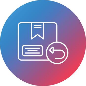 Logistic Replacement Line Gradient Circle Background Icon vector