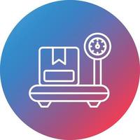 icono de fondo de círculo de degradado de línea de pesaje de entrega vector