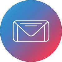 icono de fondo de círculo degradado de línea de correo vector