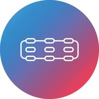 Foam Roller Line Gradient Circle Background Icon vector