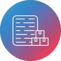 Warehouse Management System Line Gradient Circle Background Icon vector