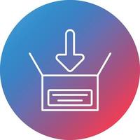 Parcel In Line Gradient Circle Background Icon vector