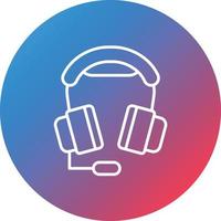 Support Line Gradient Circle Background Icon vector