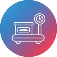 Platform Scale Line Gradient Circle Background Icon vector