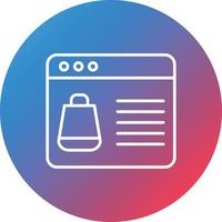 EComerce Webpage Line Gradient Circle Background Icon vector