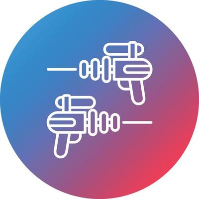Laser Battle Line Gradient Circle Background Icon