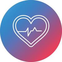 icono de fondo de círculo de gradiente de línea de cardio vector