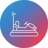 Bumper Cars Line Gradient Circle Background Icon vector