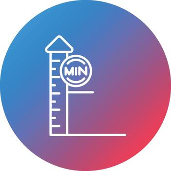 Height Limit Line Gradient Circle Background Icon vector