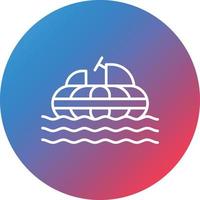 Bumper Boats Line Gradient Circle Background Icon vector