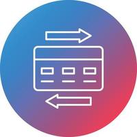 Payment Method Line Gradient Circle Background Icon vector