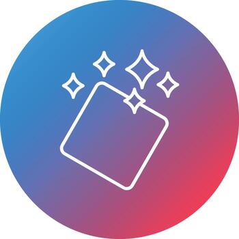 Hand Towel Line Gradient Circle Background Icon vector