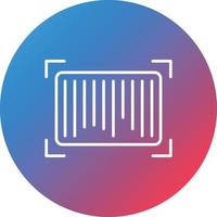 Barcode Line Gradient Circle Background Icon vector