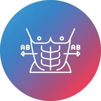 AB AB Routine Line Gradient Circle Background Icon vector