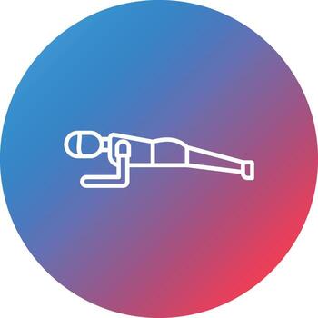 Plank Line Gradient Circle Background Icon vector