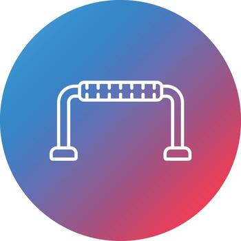 Pushup Stands Line Gradient Circle Background Icon vector