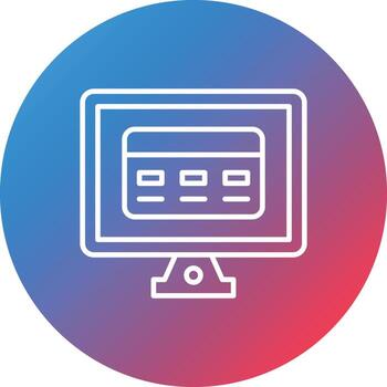 Epayment Line Gradient Circle Background Icon vector