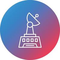 Earth Station Line Gradient Circle Background Icon vector