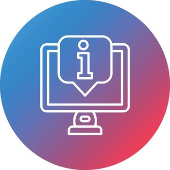 Info Line Gradient Circle Background Icon vector