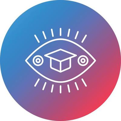 Vision Line Gradient Circle Background Icon