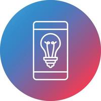 Mobile Solutions Line Gradient Circle Background Icon vector