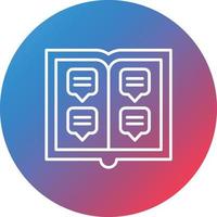 Open Book Line Gradient Circle Background Icon vector