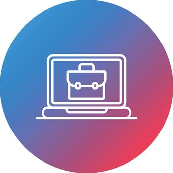 icono de fondo de círculo de degradado de línea de algoritmo vector