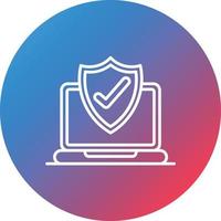 Antivirus Line Gradient Circle Background Icon vector