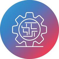 Complexity Line Gradient Circle Background Icon vector